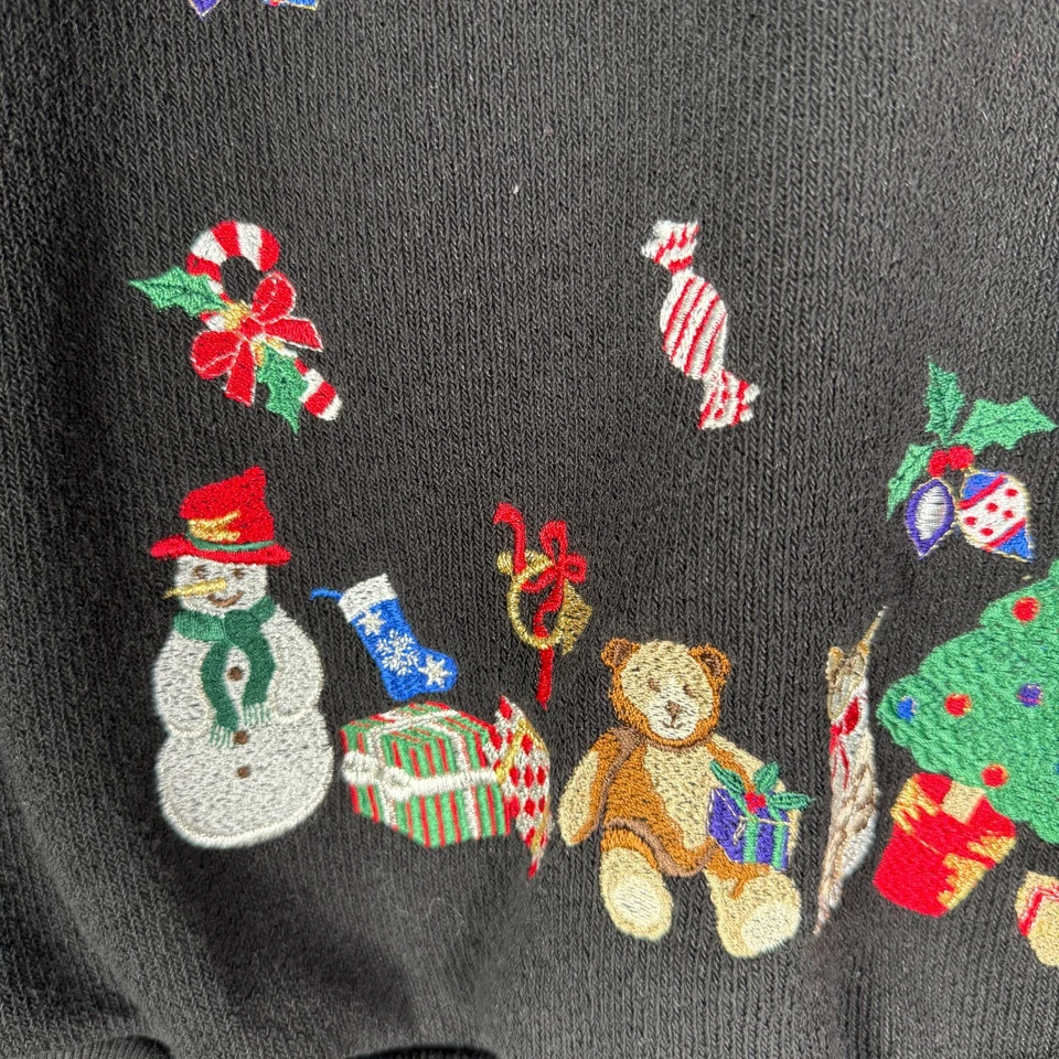 Suéter Tejido Navidad Vintage Años 90 Talla XL Navidad Mañana Bonworth Foto 4 de 4