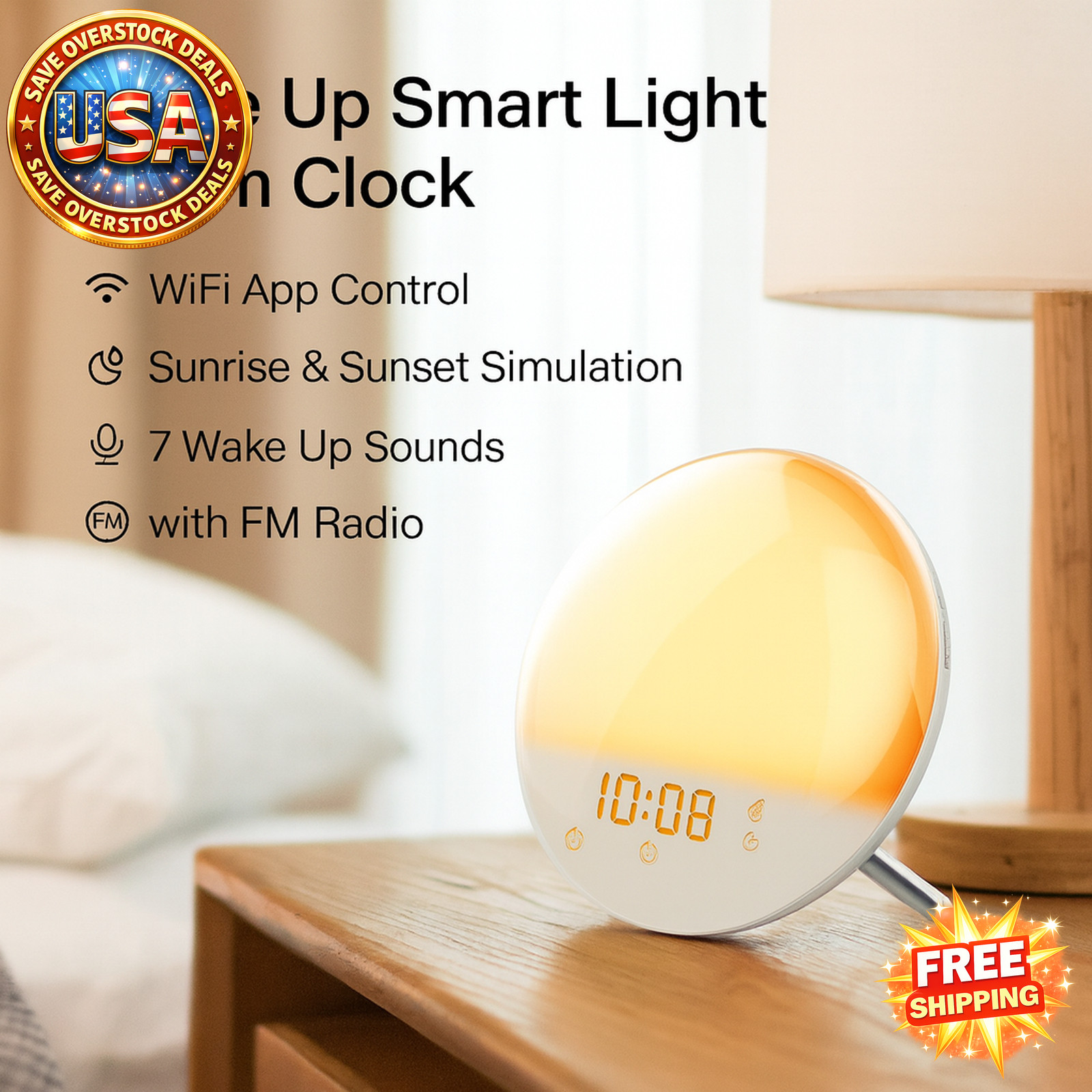 With 7 Colors, Wifi, Tuya App Control, Alexa Compatible