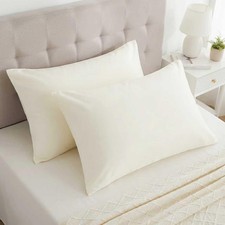 Organic Cotton Queen Pillowcases - Set of 2, 800 Thread Count Cotton Pillowca...