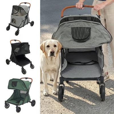 Dog Stroller Easy Fold Pet Stroller Foldable Pet Stroller for L & M Dogs