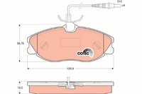 Bremsbelagsatz Scheibenbremse Cotec TRW GDB1194 FüR Peugeot 8B 406 8E 8C Break