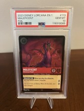 Maleficent Monstrous Dragon Cold Foil 113 PSA 10 Gem Mint - 2023 Disney Lorcana