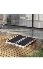 Orford V1 Aluminum Portable Threshold Ramp 2ft 800lb for Wheelchair Scooter