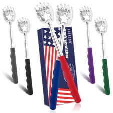 6 Pack Extendable Back Scratcher Stainless Steel Portable Telescoping Xmas Gift