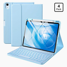 Magnetic Backlit Detachable Keyboard Folio iPad Air 11/10.9 Blue 4 Pack