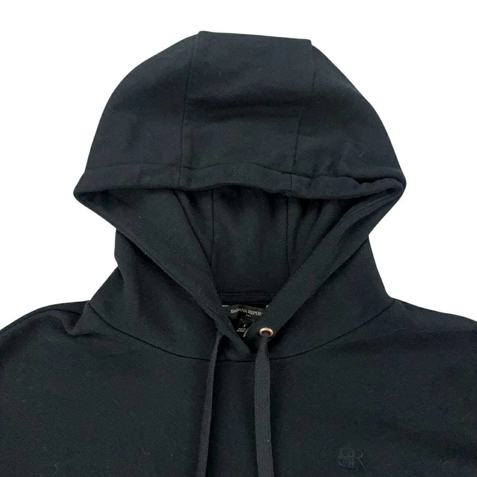 Banana Republic Negro Logo Sudadera con Capucha Pullover Top Talla S Foto 4 de 4