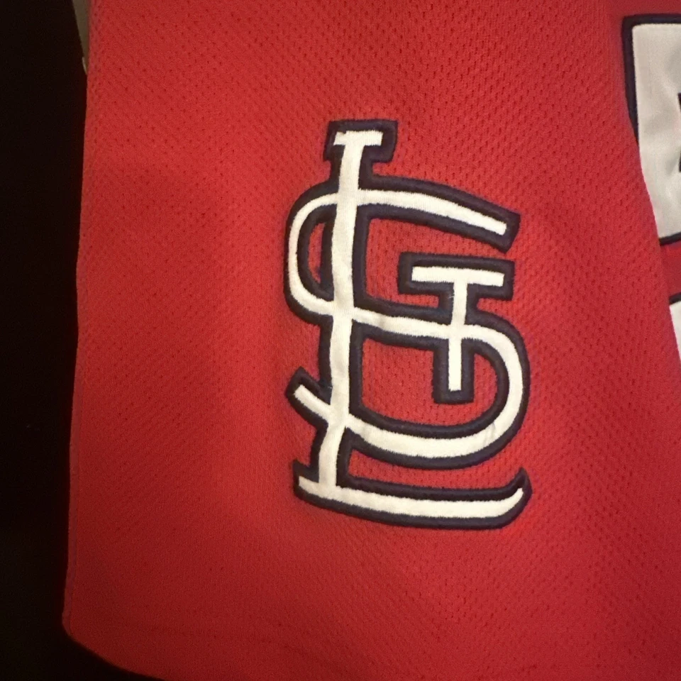Camiseta deportiva cosida Nike de béisbol de los Cardenales de San Luis MLB de Albert Pujols talla 4 XL Foto 3 de 4