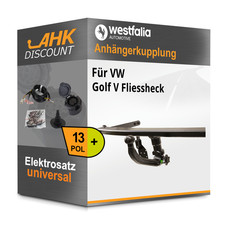 Für VW Golf V Fliessheck 03- WESTFALIA Anhängerkupplung abnehmbar + 13polig NEU