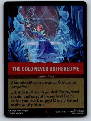 The Cold Never Bothered Me 130/204 Rare Winterspell Lorcana Cold Foil LP