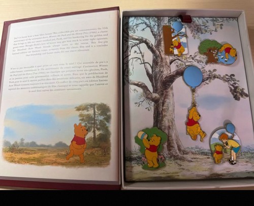Disney Winnie the Pooh 55th Anniv LE3000 Pin Set of 5 Honey Tree Storybook Box