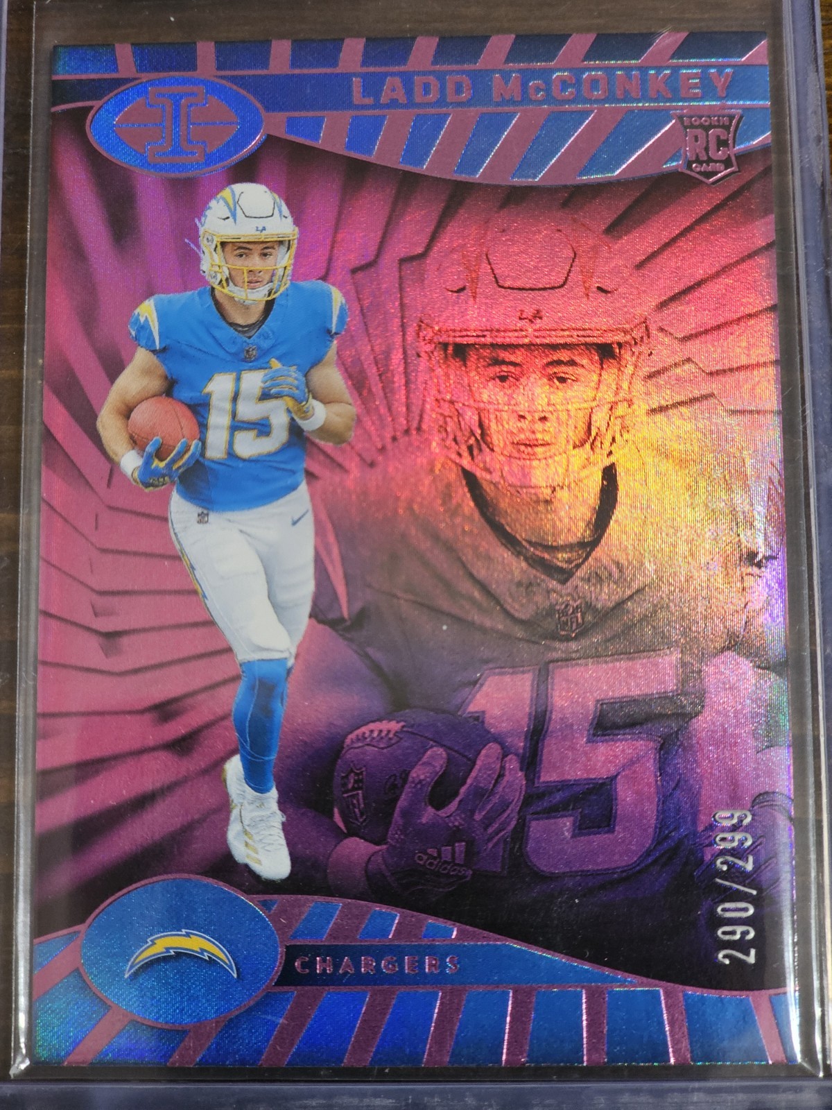 2024 Panini Illusions - Ladd McConkey #51 Trophy Collection Pink /299 (RC)