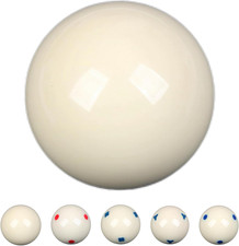 2-1/4" White Cue Balls for Pool Table,57.2Mm Billiard White Ball,Red or Blue 6 D