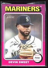 2024 TOPPS HERITAGE DEVIN SWEET RC SEATTLE MARINERS #242