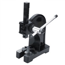 1T Manual Desktop Hand Punch Press Machine Metal Arbor Press Tool NEW
