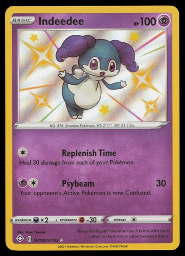 Indeedee SV059/SV122 Shiny Rare Shining Fates Shiny Vault Pokemon Holo Near Mint