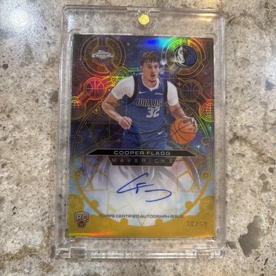 2025-26 Topps Chrome Update Cooper Flagg Gold 38/50 On-Card Auto RC
