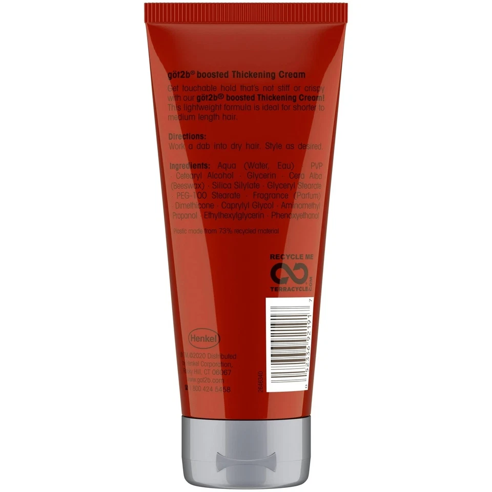 Crema espesante de cabello Got 2B potenciada para estilos más completos sujeción media paquete de 6 OZ de 2 Foto 3 de 4