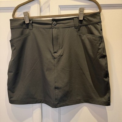 Eddie Bauer Golf Performance Adventurer Skort Women Size 12 Gray Athletic Hiking