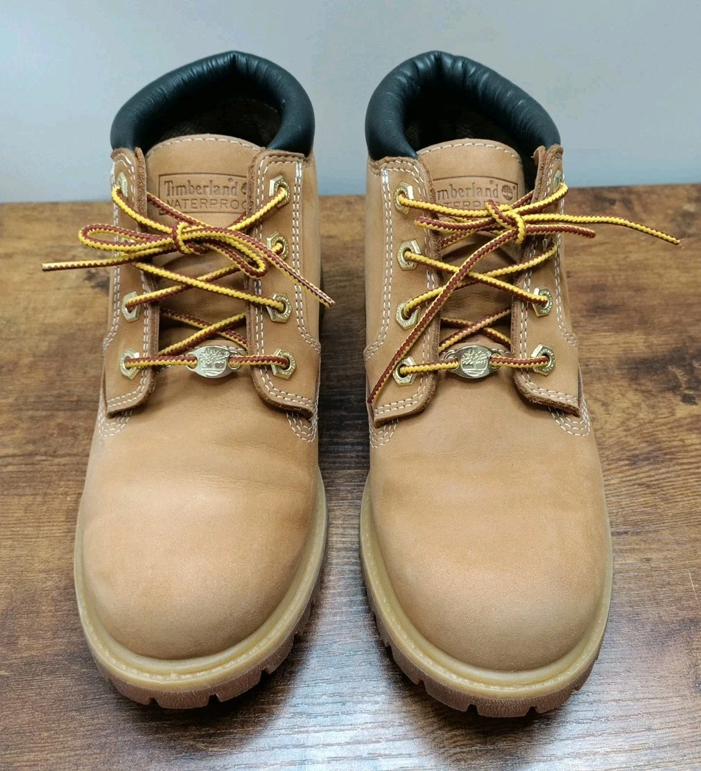 Timberland stivali da donna impermeabili UK 4 5 Nellie metà stringati nabuk