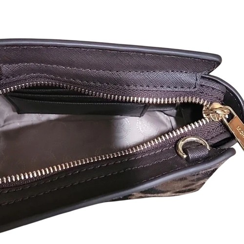Michael Kors Mini Selma Umhängetasche braun Leopardenmuster Kalbshaar und Leder neu ohne Etikett - Bild 2 von 7
