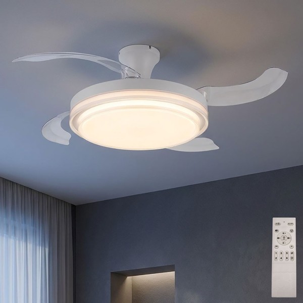 Deckenlampe RaumlüFter Deckenventilator Memory Fernbedienung Cct Dimmer Led-image