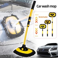 Adjustable Telescopic Car Wash Brush Kit Mop Long Handle Vehicle Cleaning Tool