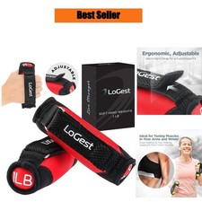 LoGest Neoprene Hand Weights 1 lb Adjustable Straps Walking Running