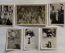 Vintage Children Halloween Costumes Dress Up Photos 1945-51 Cowboy Indian