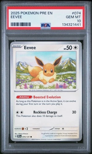 PSA 10 - 2025 POKEMON PRE EN-PRISMATIC EVOLUTIONS 074 ersatz EEVEE | POP 37