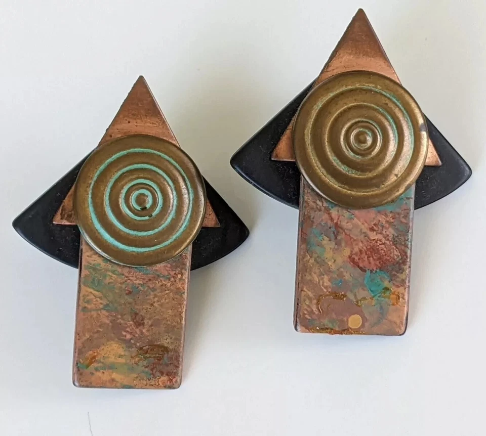 Pendientes Jill Schwartz 1989 vintage medios mixtos Foto 2 de 4