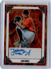 2024 Leaf Metal 1991 Prismatic Fire Juan Nunez Auto 1/1 (B74) Blue Jays