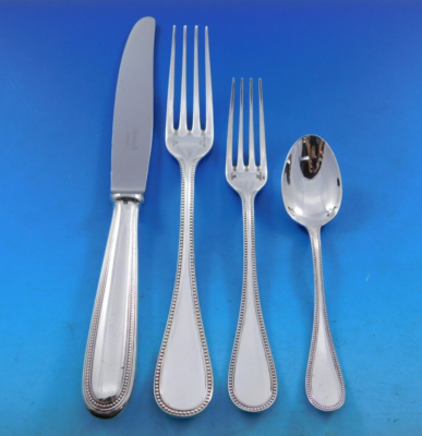 Perles by Christofle France Silverplate Flatware Service 6 Set 37