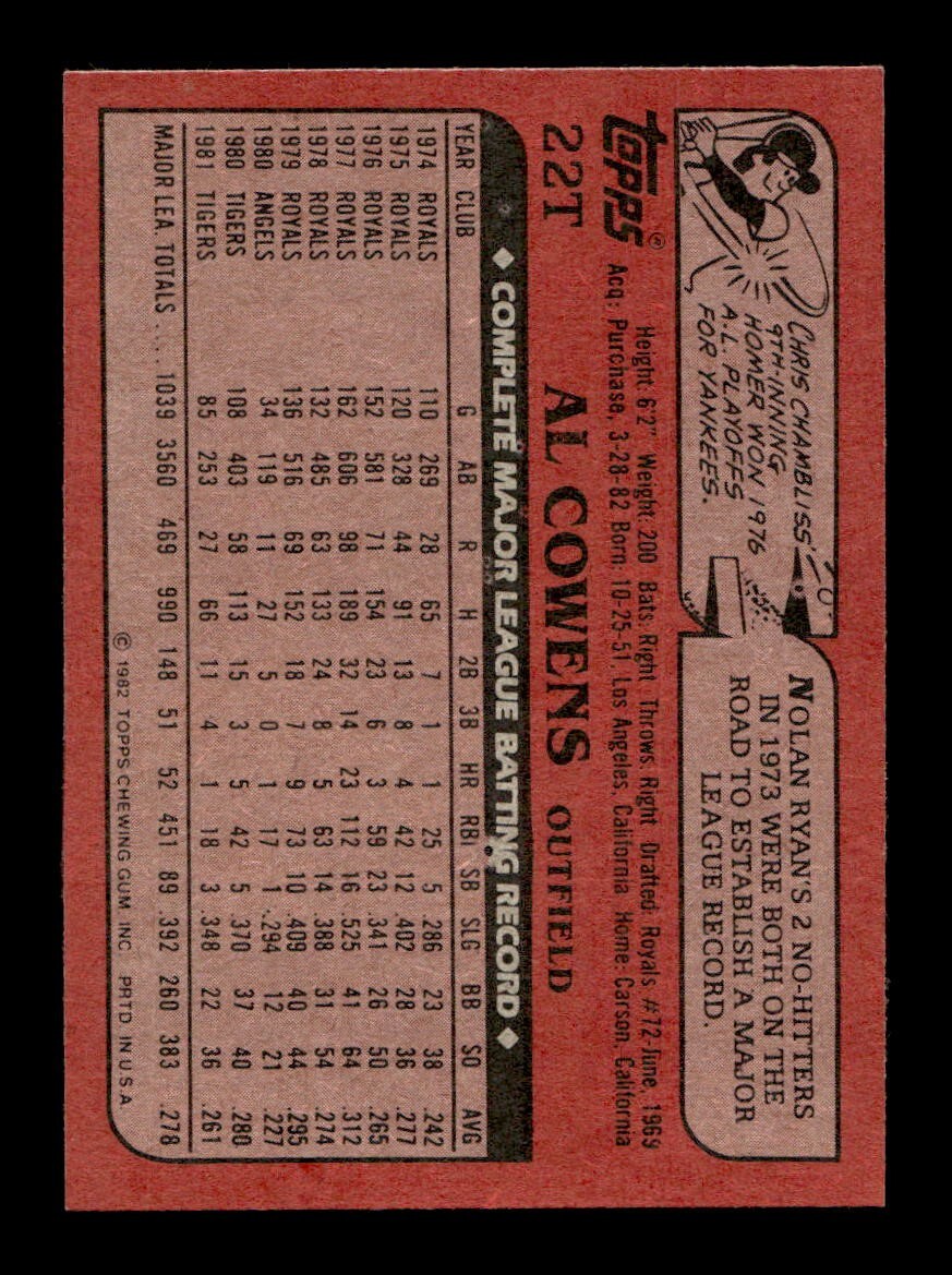 1982 Topps Traded 1-132 EX-MT/NM Pick From List All PICTURED - Picture 185 of 501