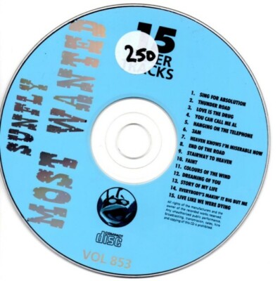 Sunfly Most Wanted 853 15 Massive Hits CDG Karaoke SMW853