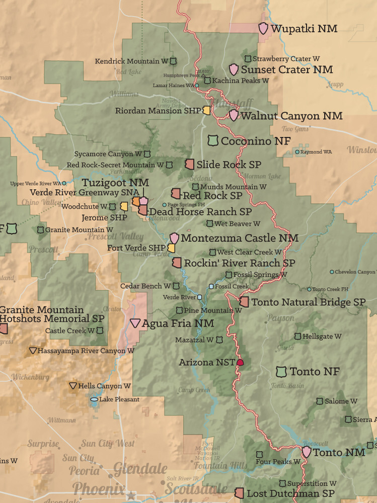 Arizona Campsite Map 38 Az Camping Ideas | Camping, Camping Locations,