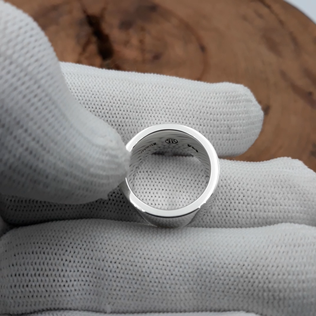 925 Sterling Silver Ring Thicks 2 mm Width 10 mm Men Size 6-15 US