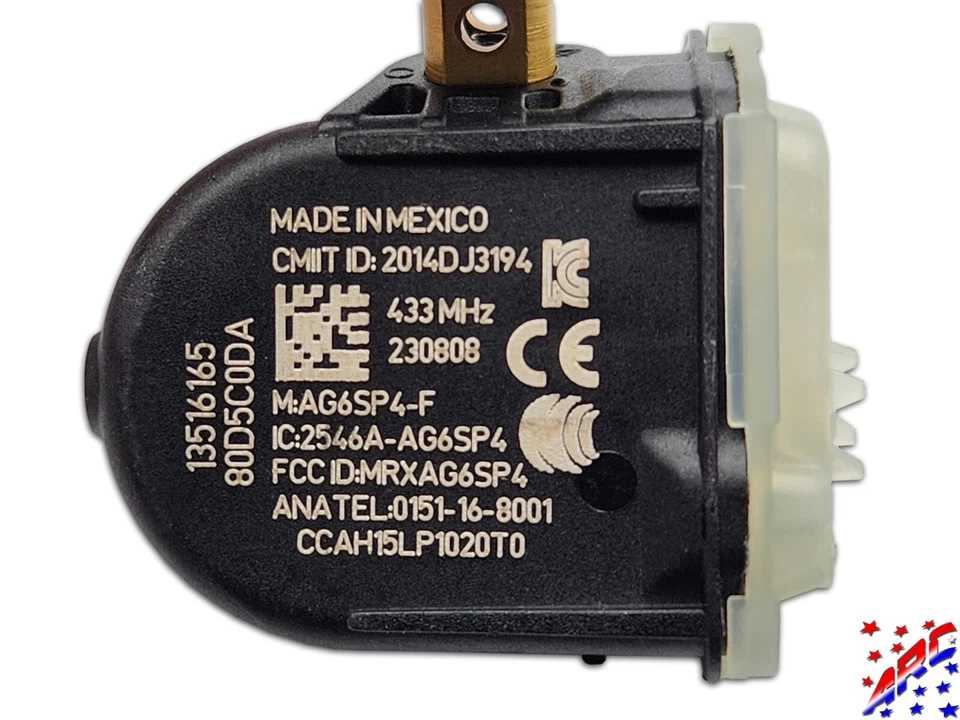 Complete Set of 4 Genuine OEM GM Snap-In TPMS Tire Pressure Sensors  13540603 4C - Image 3 of 4