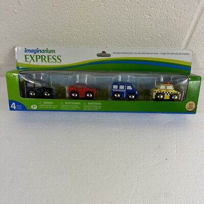 IMAGINARIUM EXPRESS CARS VEHICLES SET, WOOD, NEW