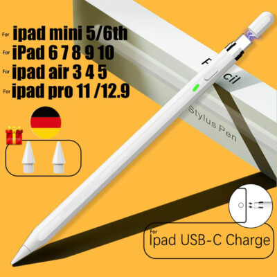 Stylus Pen 2.Gen Magnetic,Palm Rejection für Apple iPad 6/7/8/9/10th ,iPad Mini