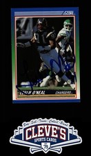 1990 SCORE LESLIE O'NEAL AUTO BECKETT AUTHENTICATED AUTOGRAPH San Diego CHARGERS