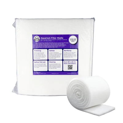 RA AQUATECH Aquarium Filter Media Pad Cut to Fit for Fish Tank Canister Filter 84"x12" (7ft)