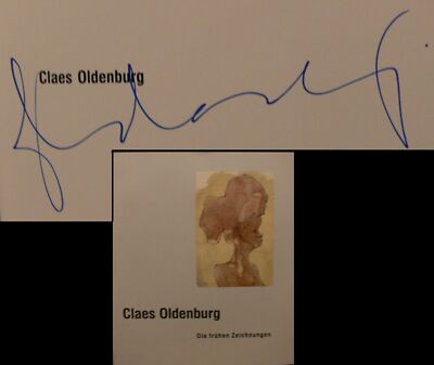Claes Oldenburg catalogue original signed autograph signature autograph 