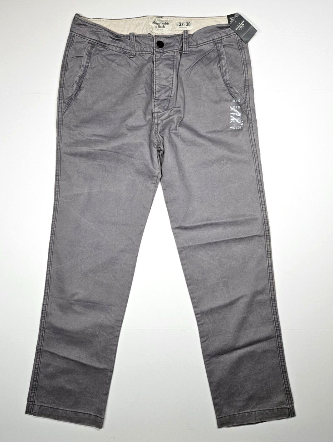 Abercrombie & Fitch men's slim straight casual pants sz 32x30 gray
