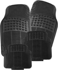 4 PCS Car Mats Rubber Black Universal Fit Heavy Duty Non Slip Waterproof Van