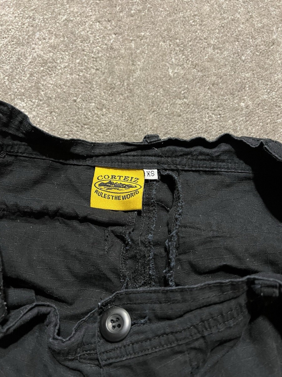 CORTEIZ ブラック ナイロンパンツ XS Corteiz Cargo Pants Mens XS SPECIAL EDITION GUERILLAZ Yellow Black