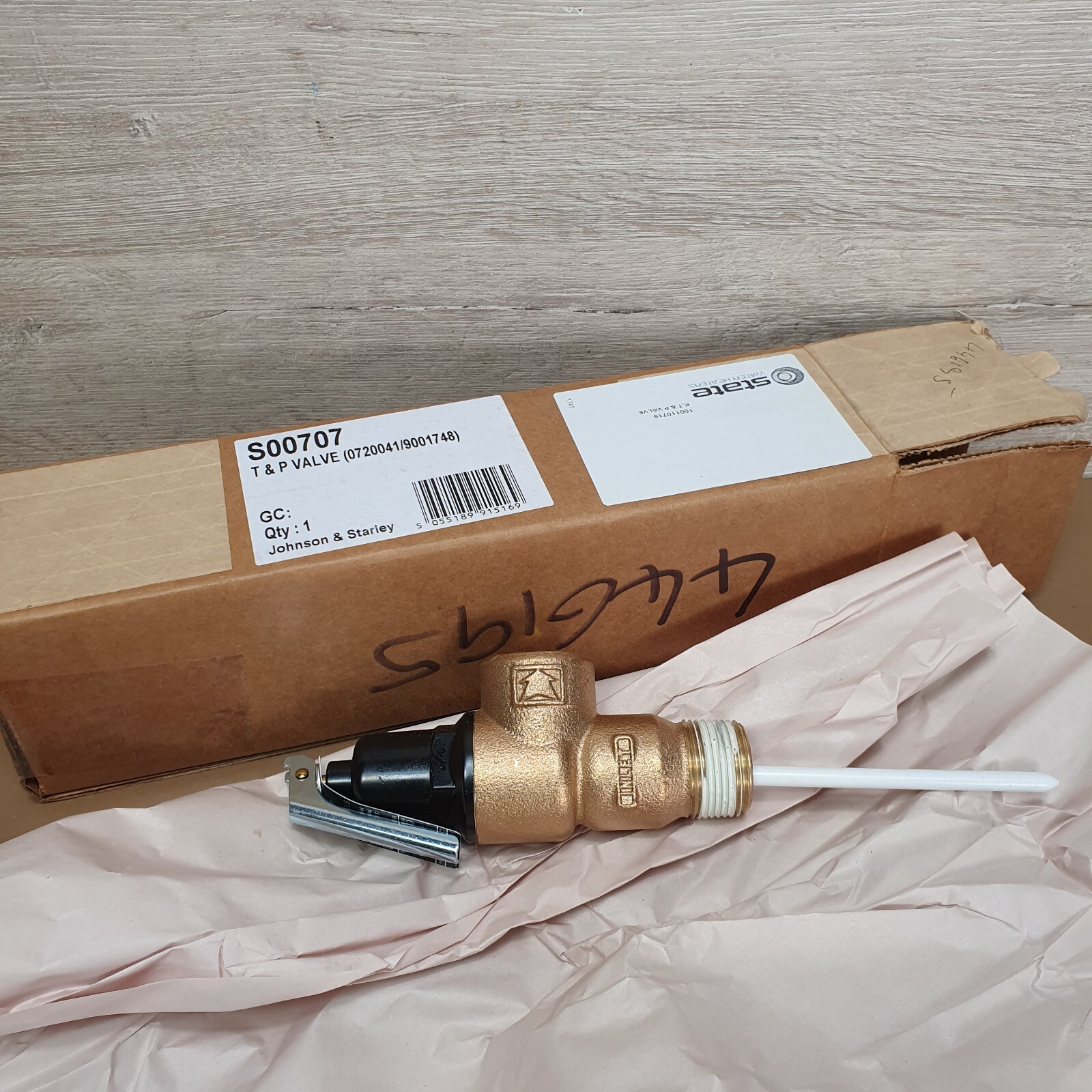 Johnson Starley S00707 Temperature Pressure relief Valve