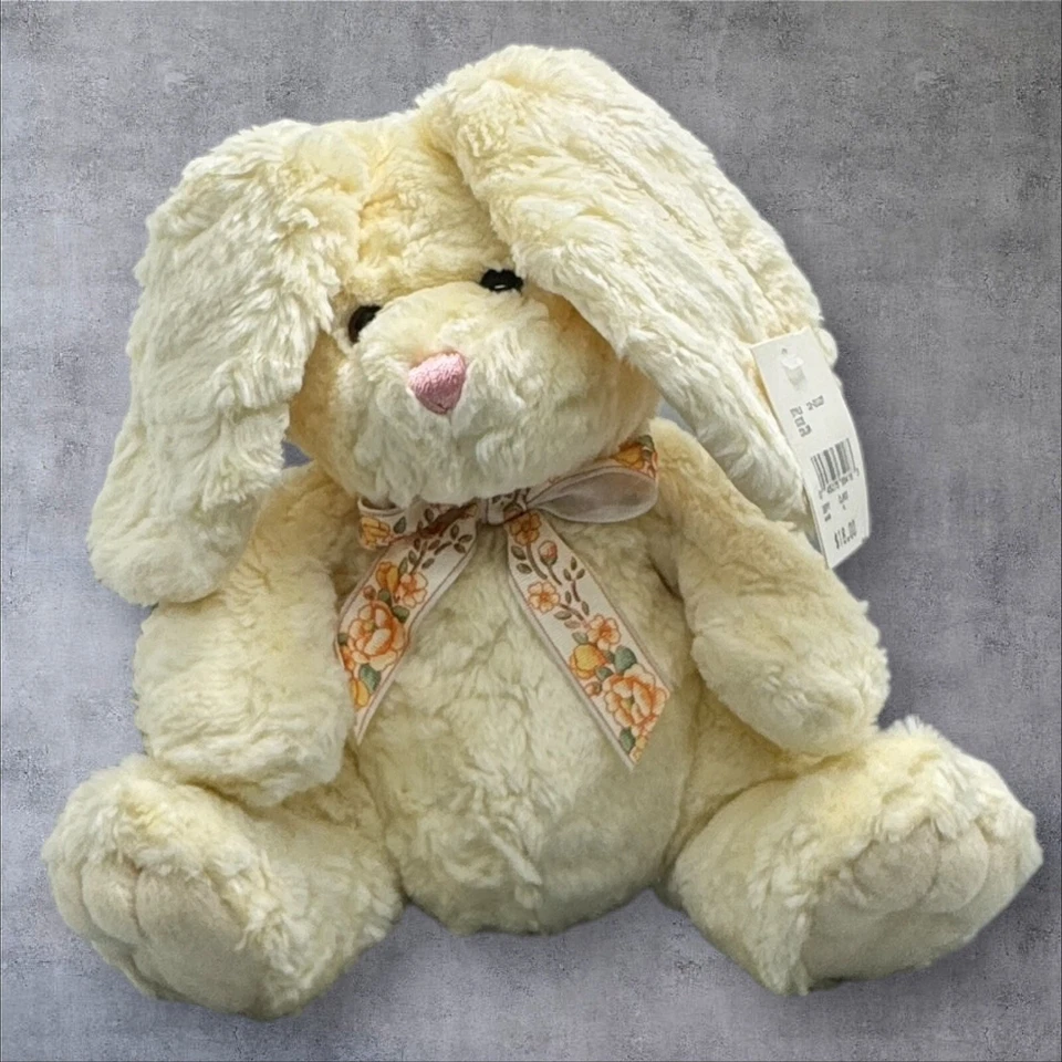 De colección Conejito Peluche Conejo Peluche Años 80 Crema Corea 16" Núcleo de Casa Foto 3 de 4