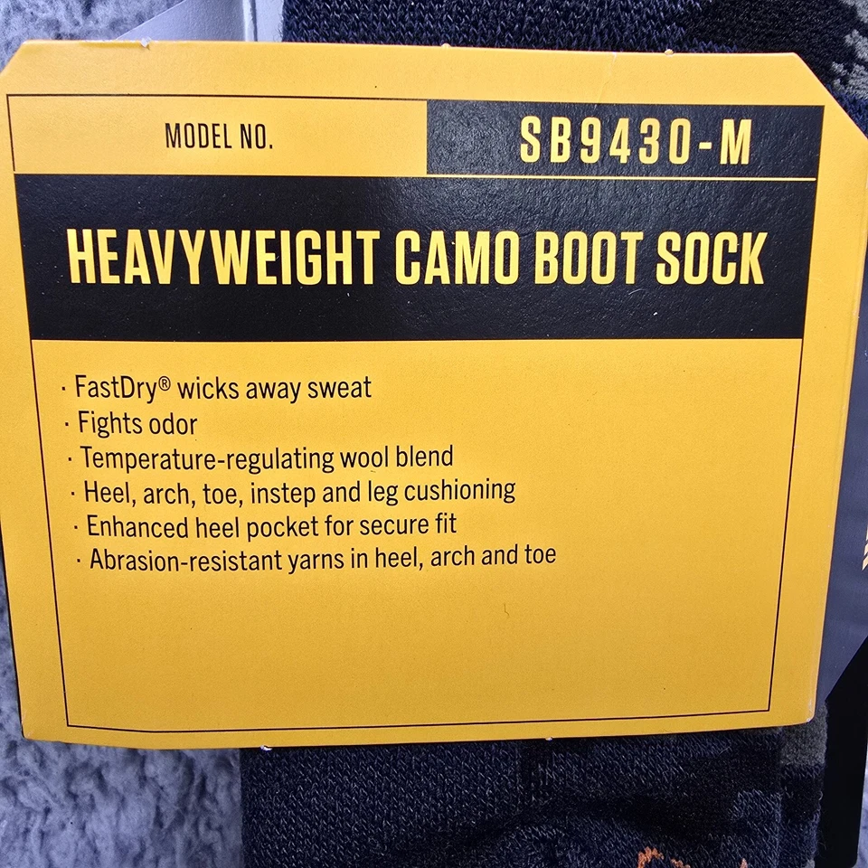 Calcetines Camuflados Carhartt Para Hombres Grandes 9-11.5 Verde Peso Pesado Bota Calcetín Exterior Nuevos con Etiquetas Foto 4 de 4