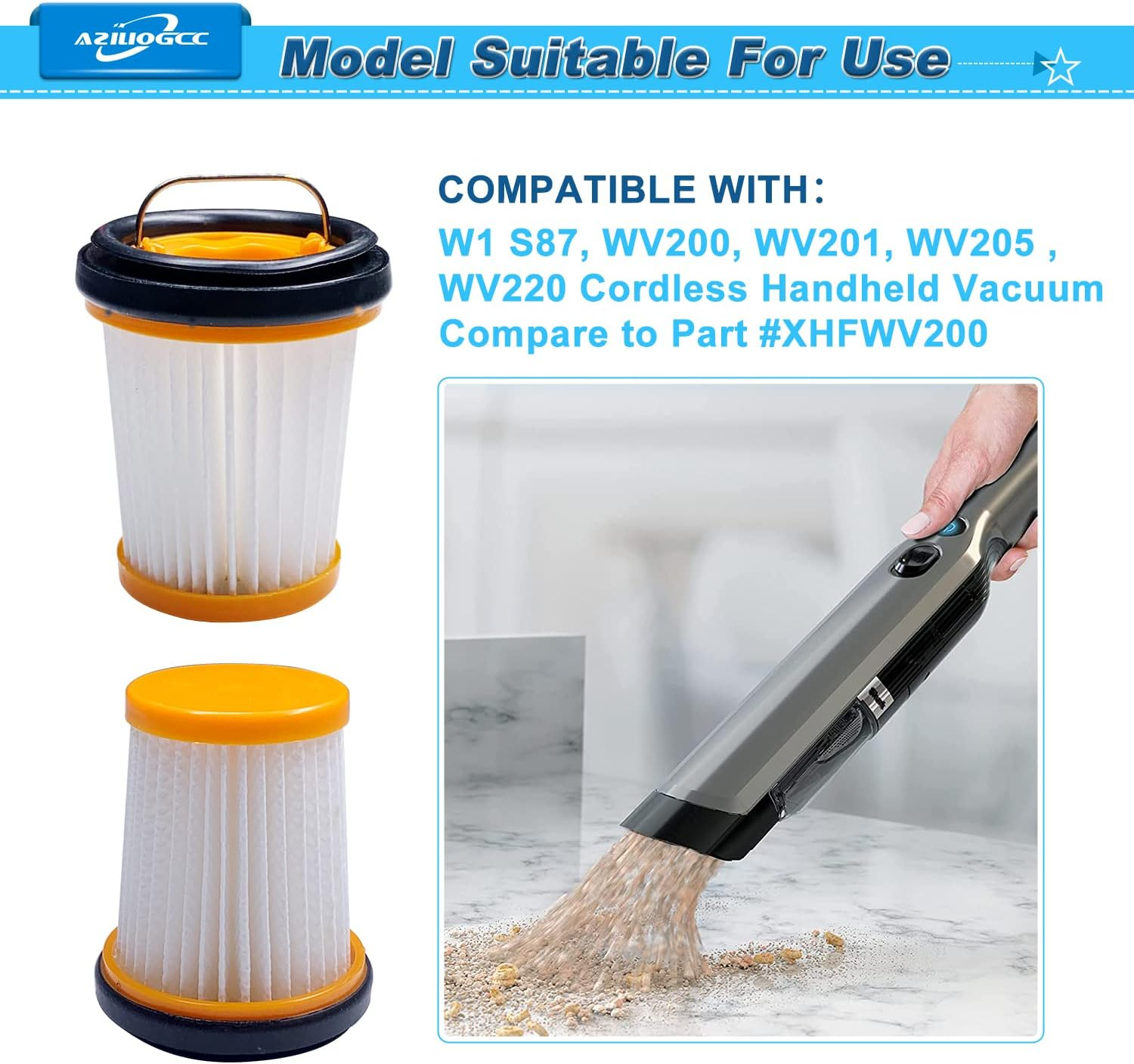 Wandvac Filter Replacement for Shark WV201 Wandvac Handheld Vacuum ion w1 cordf eBay