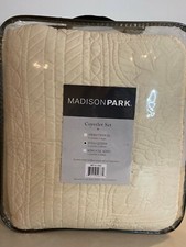 Madison Park 3-Piece Genoa Coverlet Set - Ivory - Size:Full/Queen- Org- 99